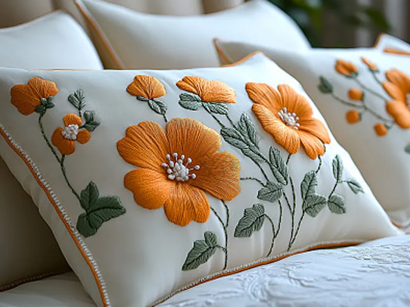 Custom Embroidered Pillowcases Bulk