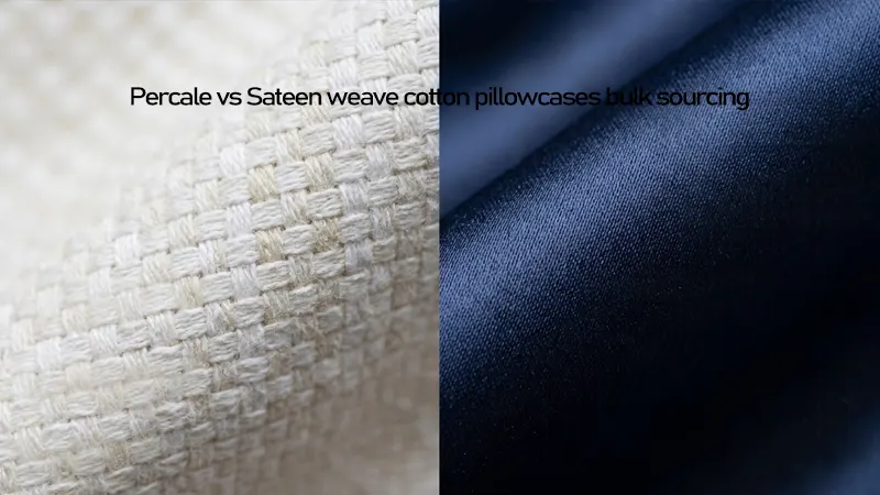 Percale vs Sateen weave cotton pillowcases bulk sourcing
